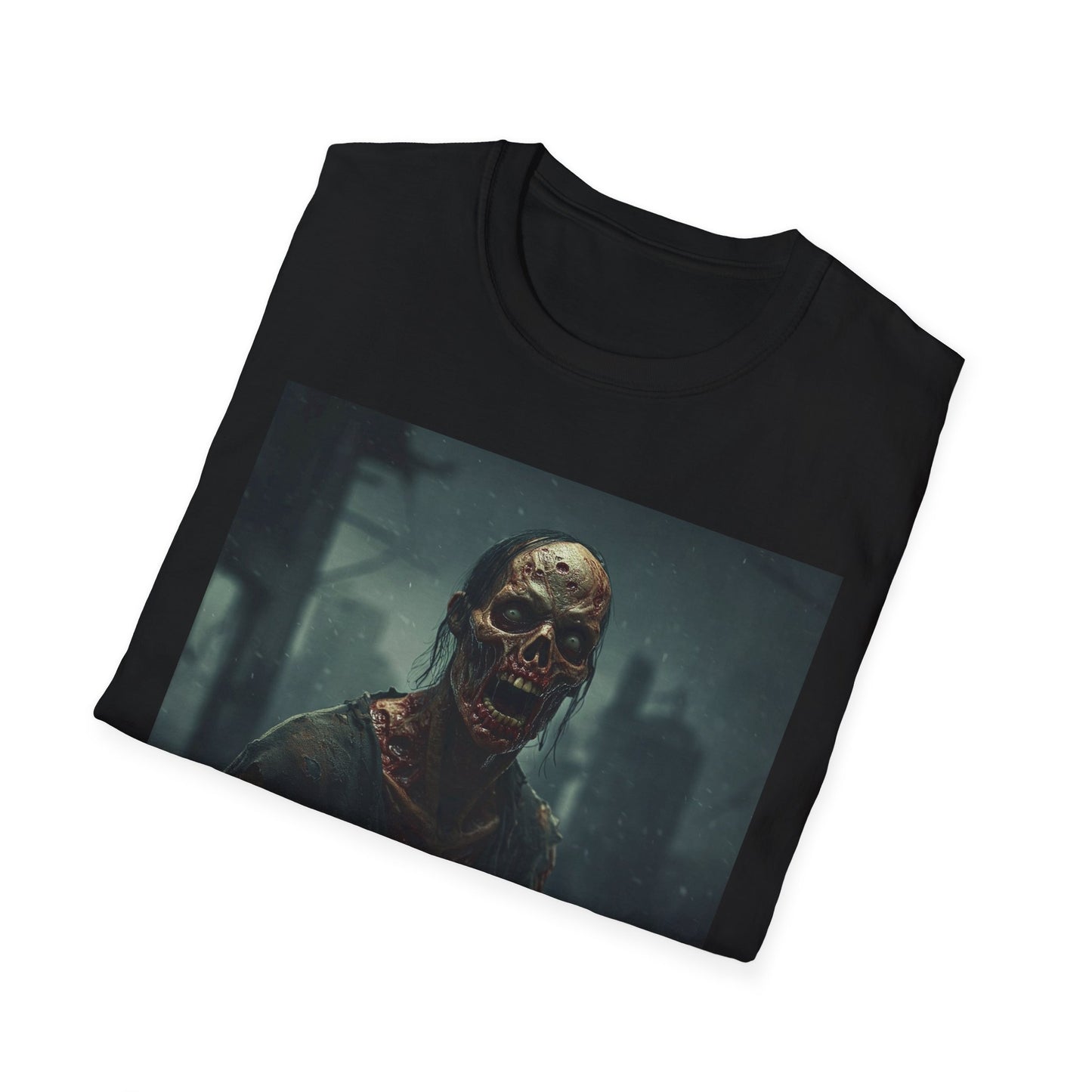 Zombie Apocalypse Apocalyptic Portrait Tee, bold, decaying zombie graphic