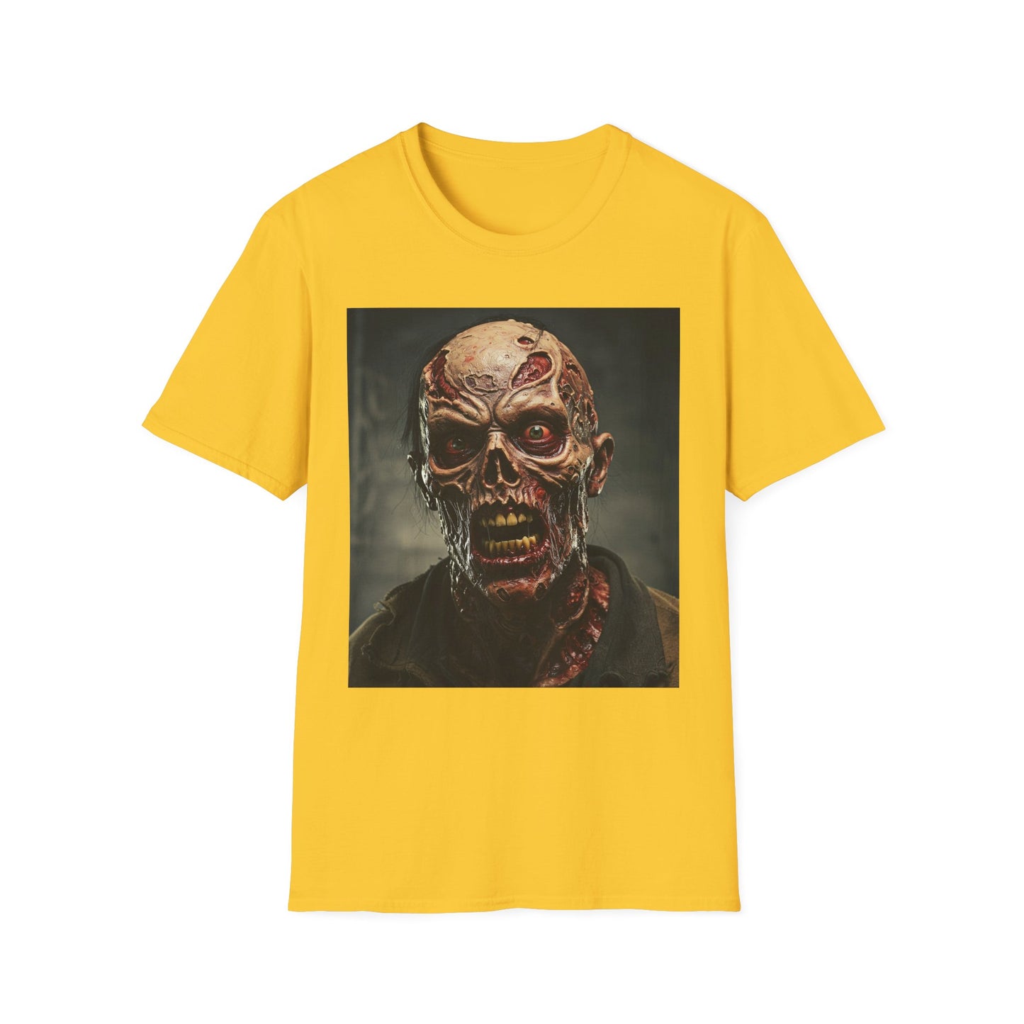 Apocalyptic Portrait Tee, bold, decaying zombie graphic