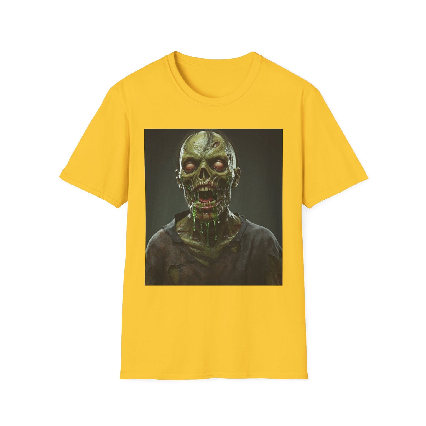 Apocalyptic Portrait Tee, bold, decaying zombie graphic