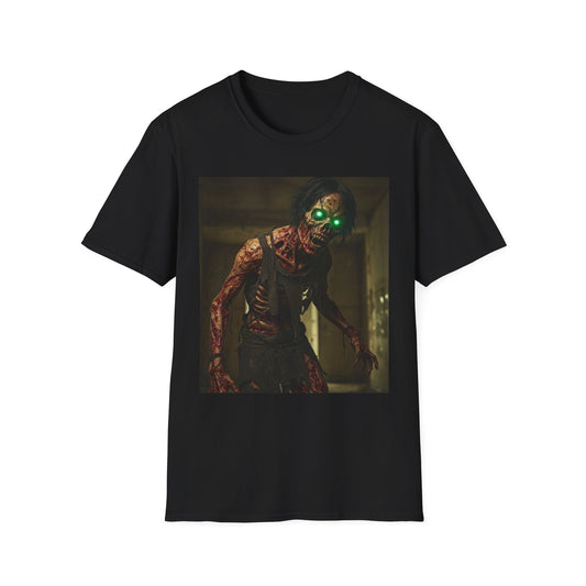 Apocalyptic Portrait Tee, bold, decaying zombie graphic