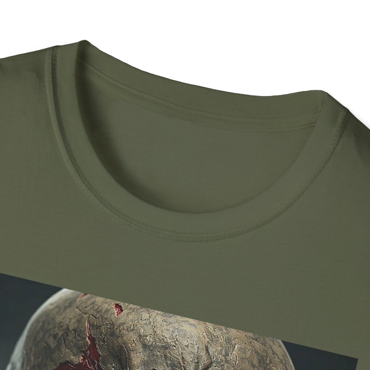 Apocalyptic Portrait Tee, bold, decaying zombie graphic