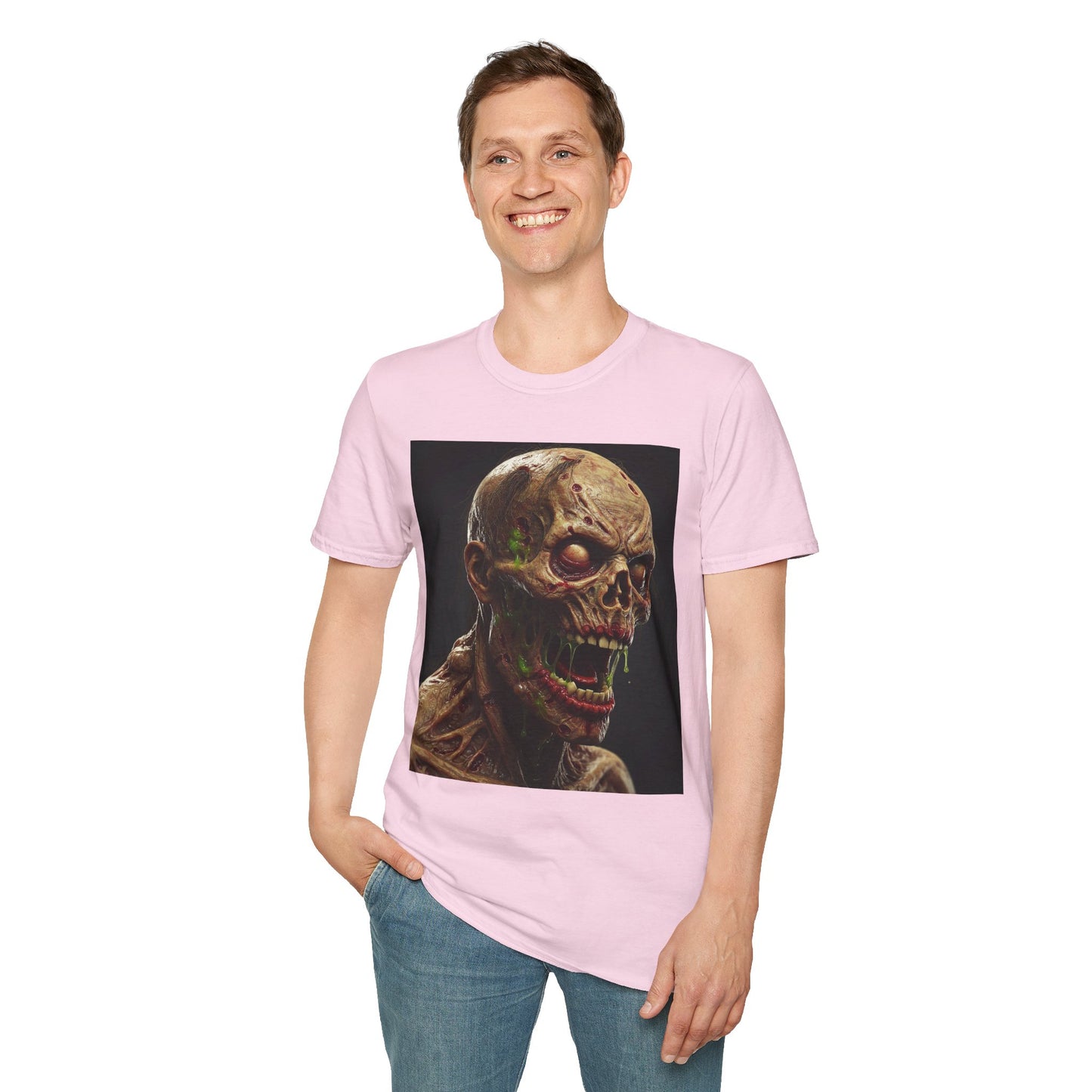 Creepy Skeleton Graphic T-Shirt - Unisex Softstyle Horror Tee