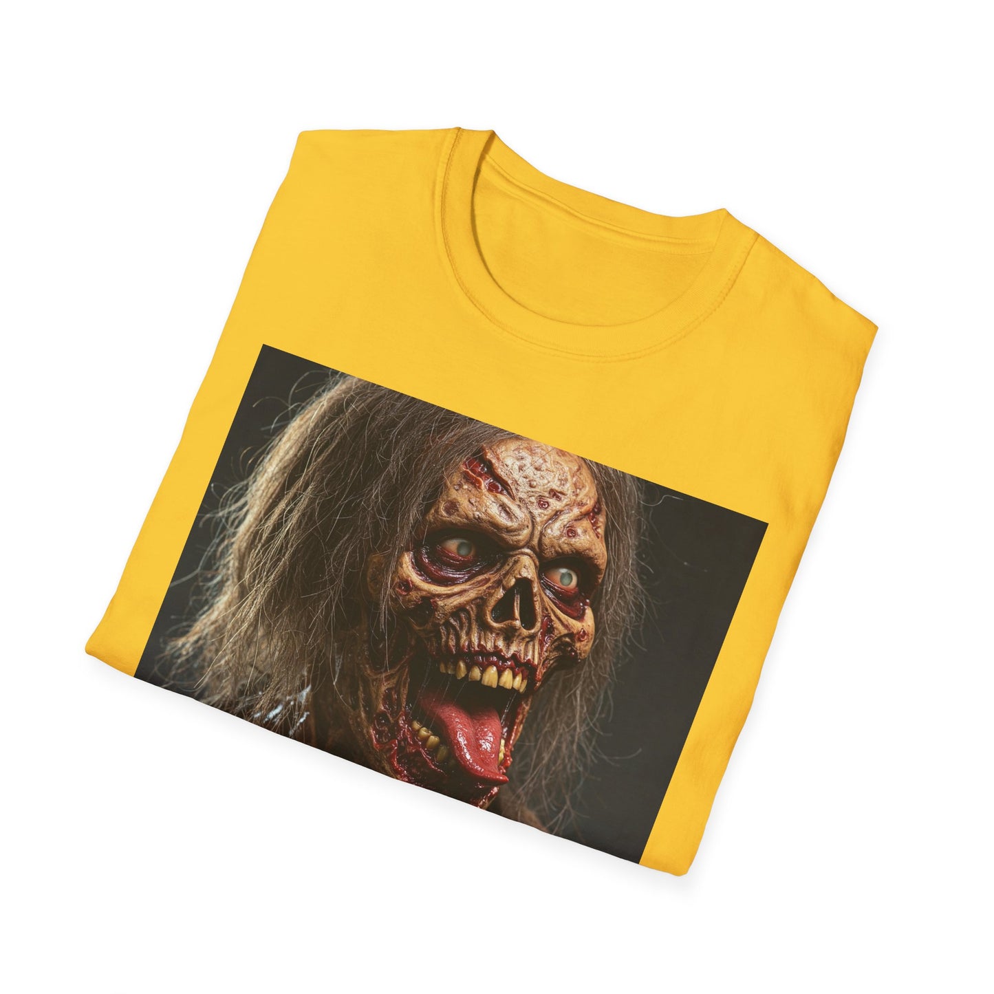 Apocalyptic Portrait Tee, bold, decaying zombie graphic