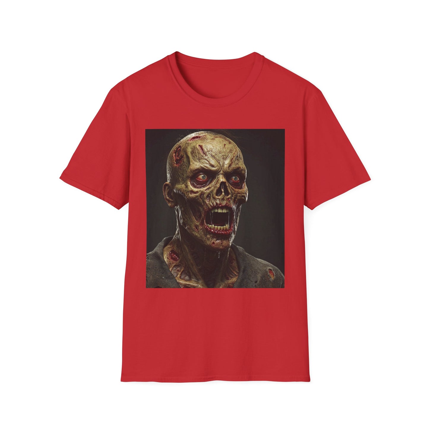 Apocalyptic Portrait Tee, bold, decaying zombie graphic