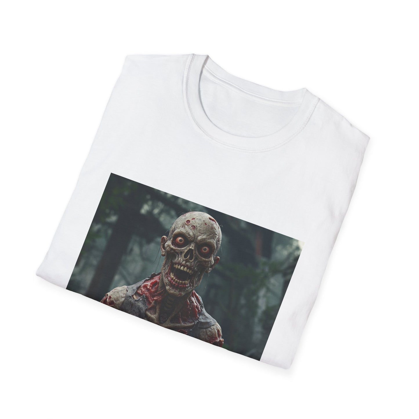 Apocalyptic Portrait Tee, bold, decaying zombie graphic