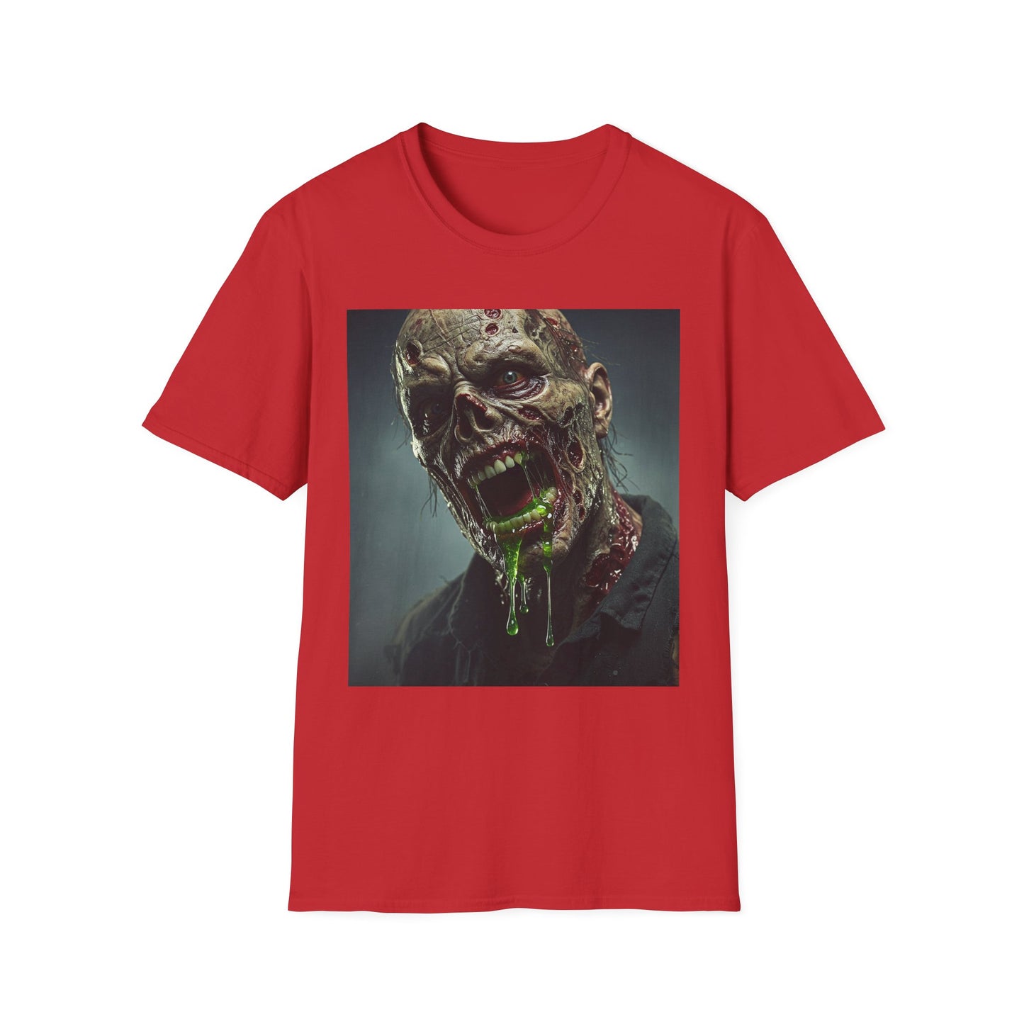 Apocalyptic Portrait Tee, bold, decaying zombie graphic