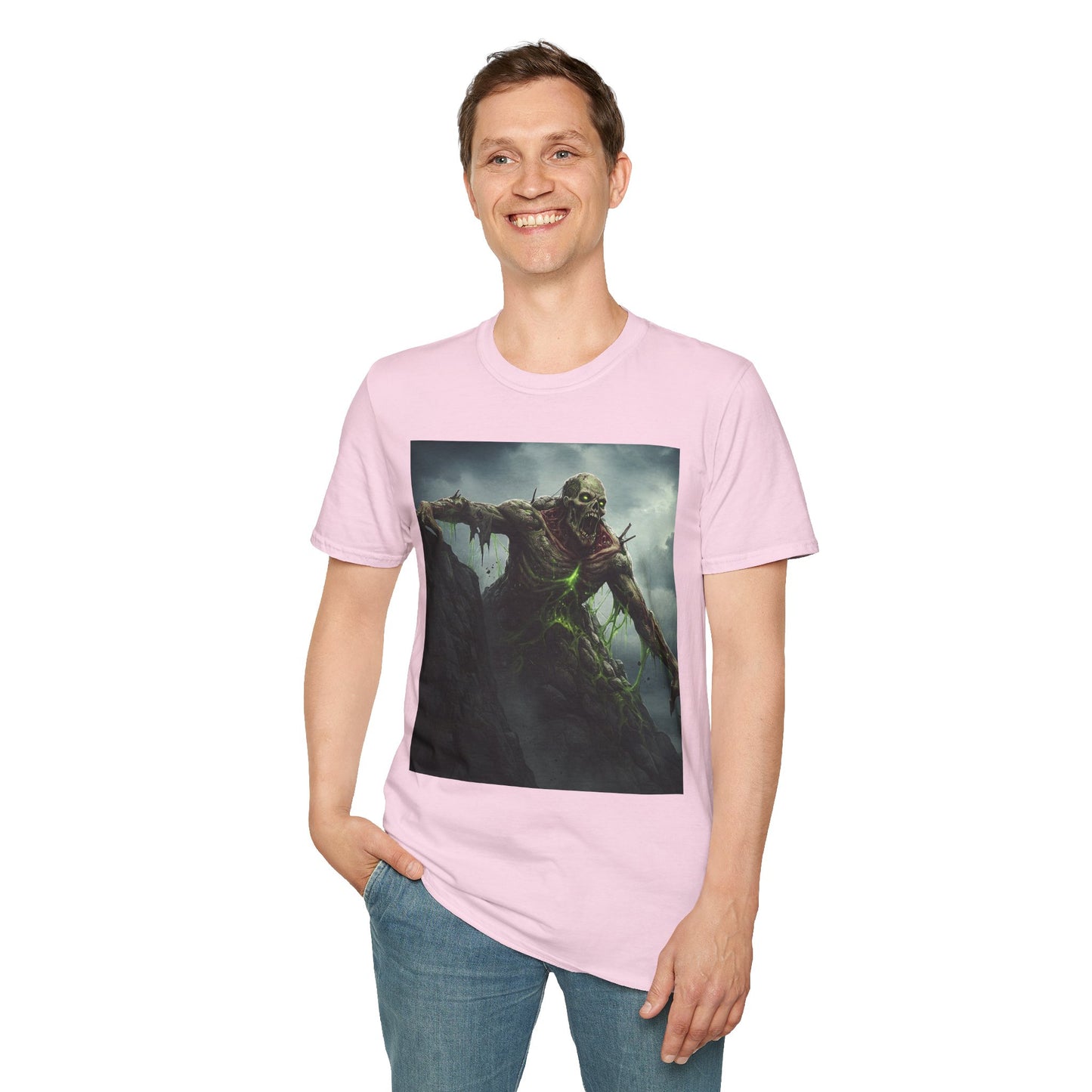 Creepy Monster Unisex Softstyle T-Shirt - Perfect for Halloween and Horror Fans