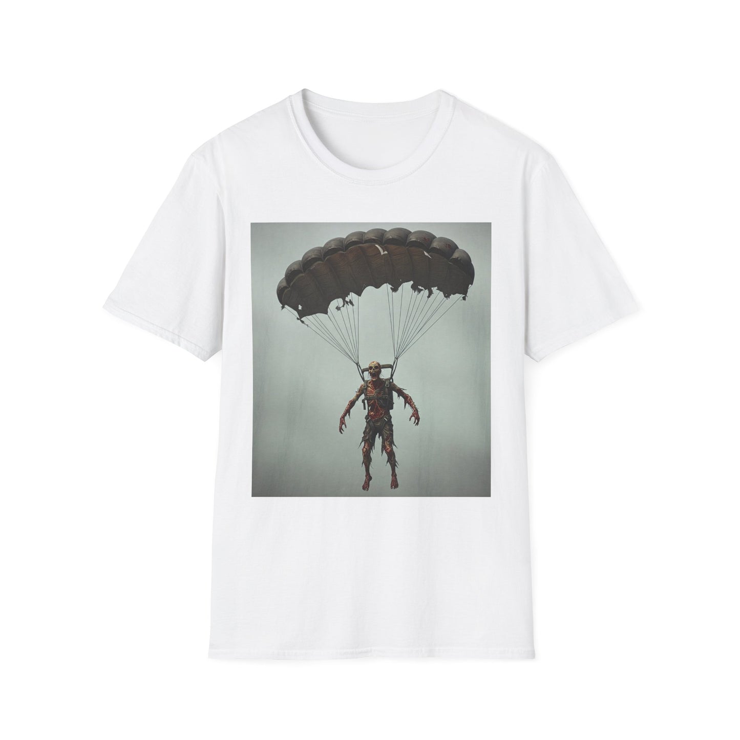 Adventure Awaits Parachuting Hero Unisex Softstyle T-Shirt