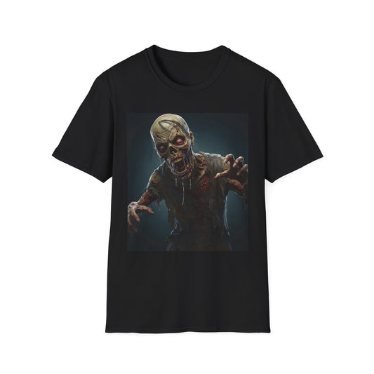 Apocalyptic Portrait Tee, bold, decaying zombie graphic