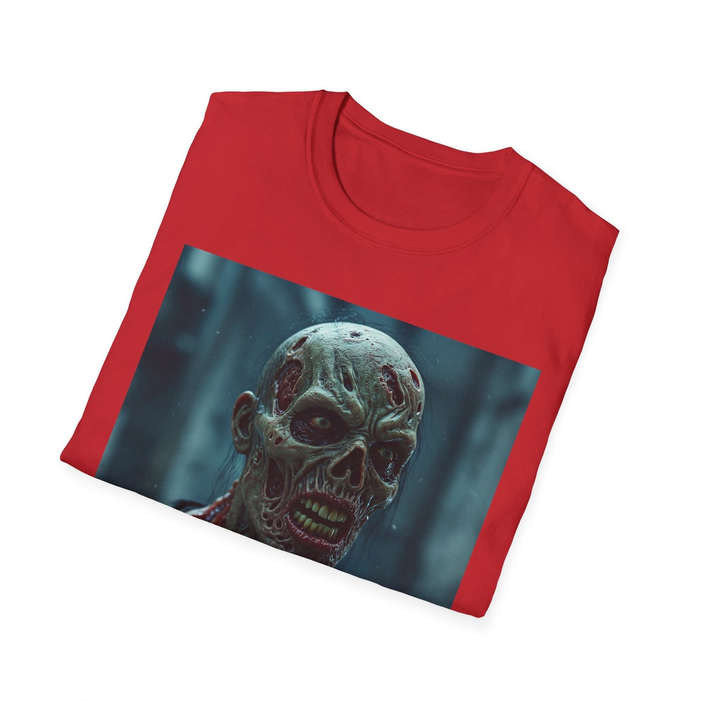 Apocalyptic Portrait Tee, bold, decaying zombie graphic