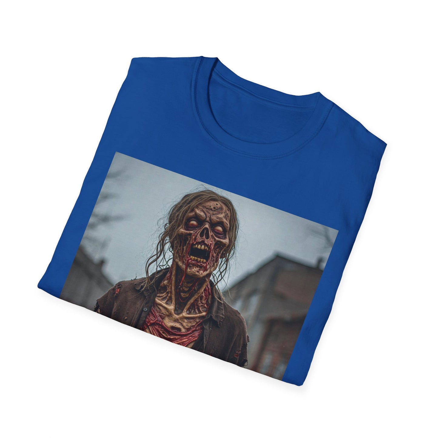 Apocalyptic Portrait Tee, bold, decaying zombie graphic