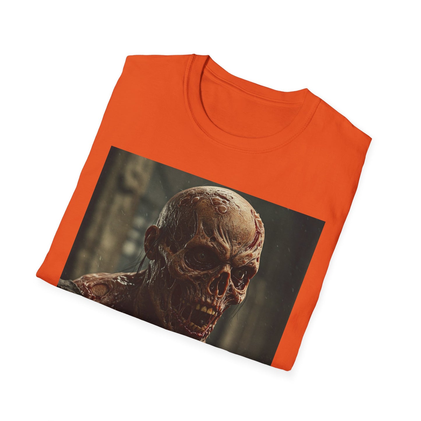 Apocalyptic Portrait Tee, bold, decaying zombie graphic