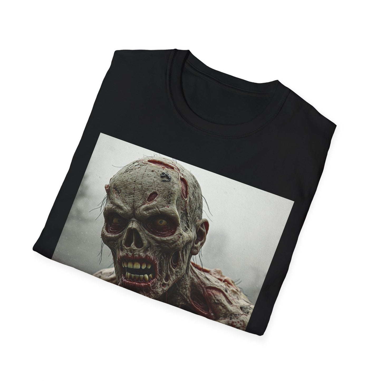 Apocalyptic Portrait Tee, bold, decaying zombie graphic