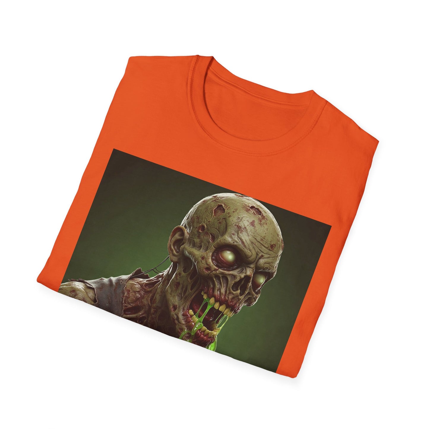 Zombie Graphic Unisex Softstyle T-Shirt - Perfect for Halloween and Horror Fans