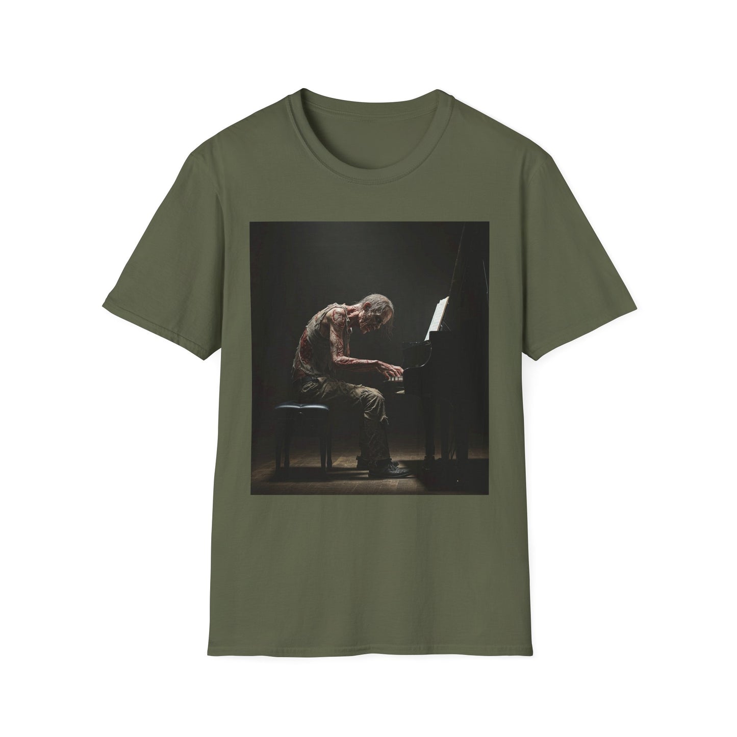 Soulful Pianist Unisex Softstyle T-Shirt - Perfect for Music Lovers