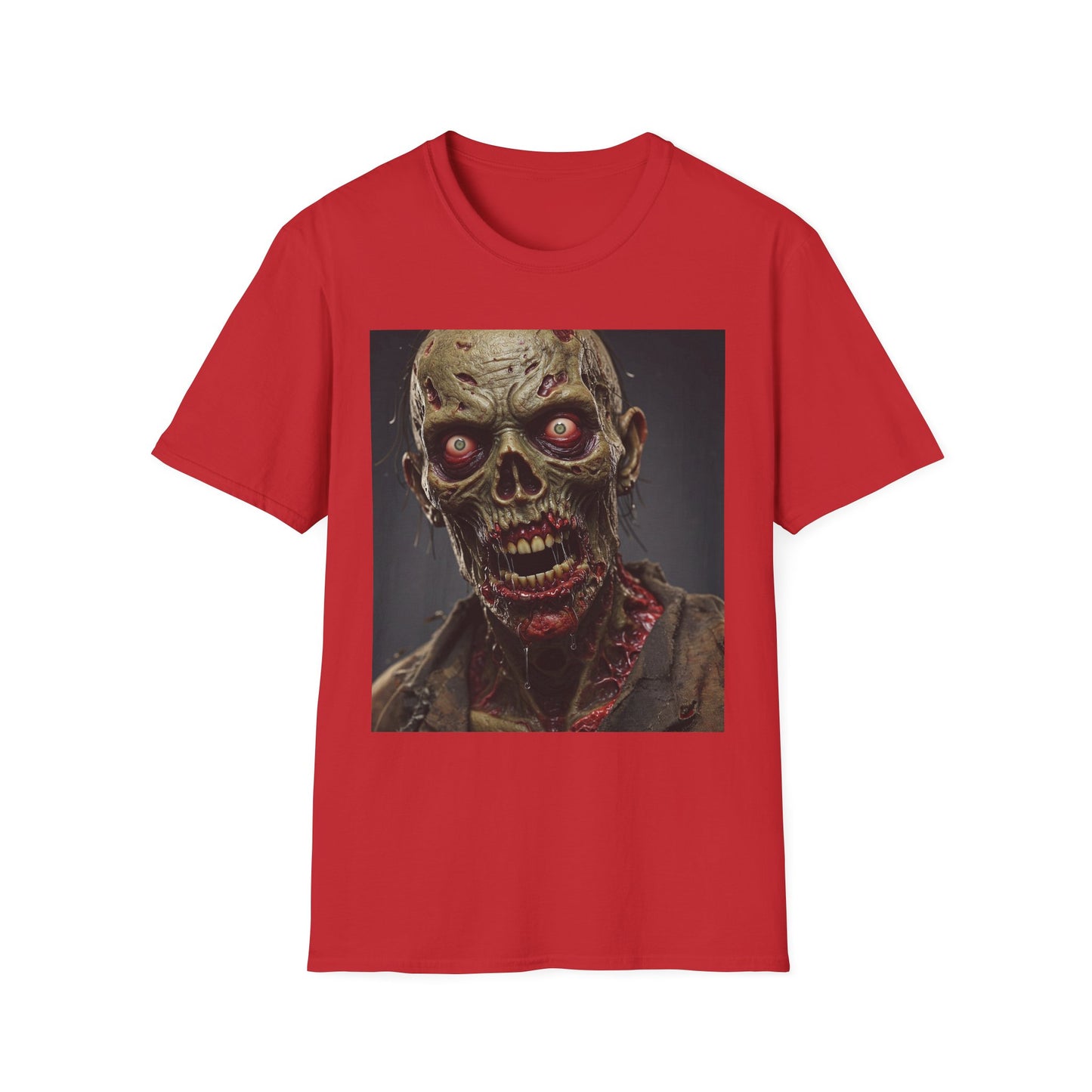 Apocalyptic Portrait Tee, bold, decaying zombie graphic