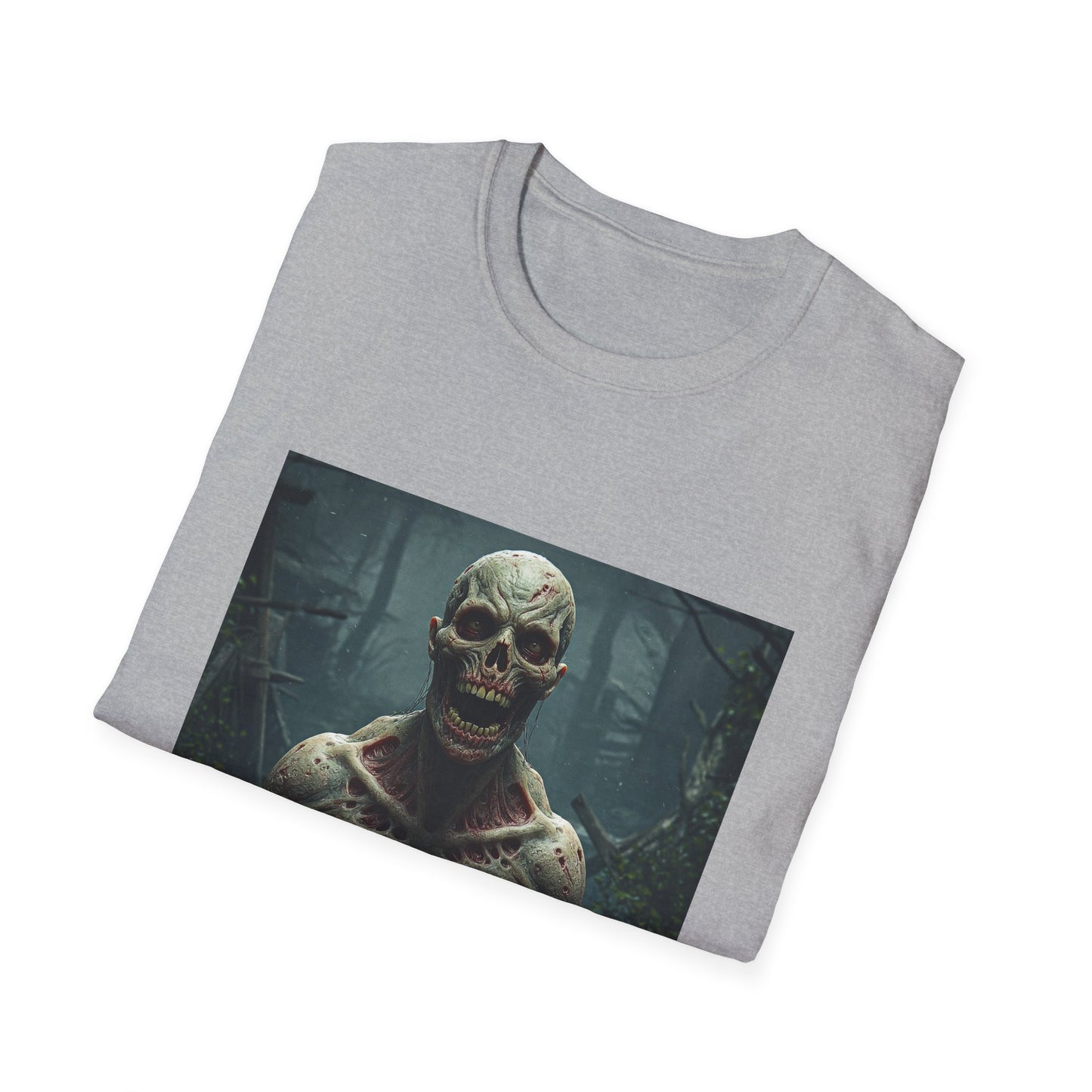 Apocalyptic Portrait Tee, bold, decaying zombie graphic