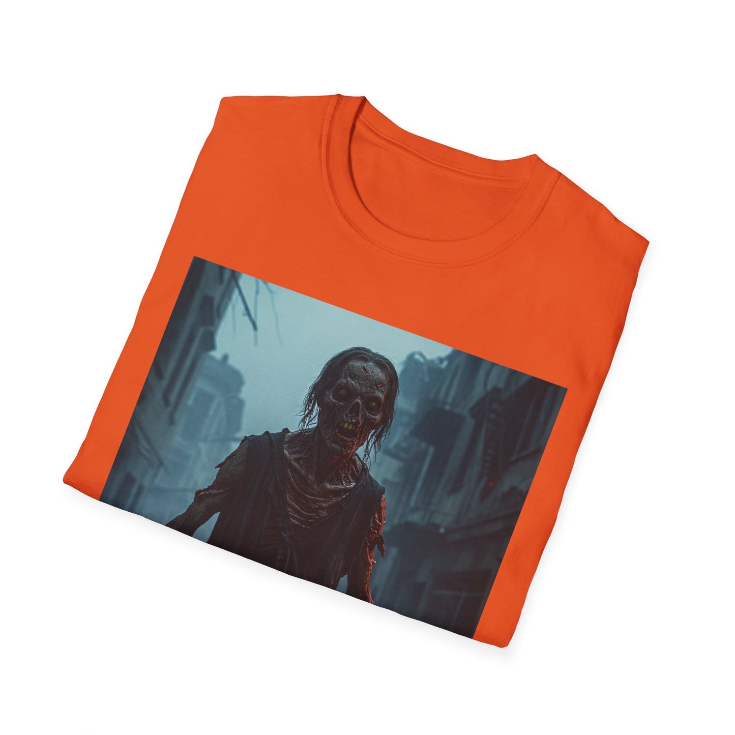 Apocalyptic Portrait Tee, bold, decaying zombie graphic