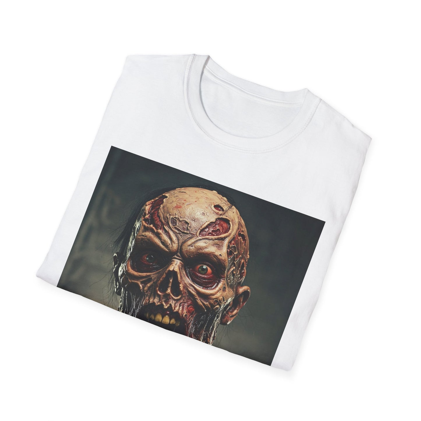 Apocalyptic Portrait Tee, bold, decaying zombie graphic