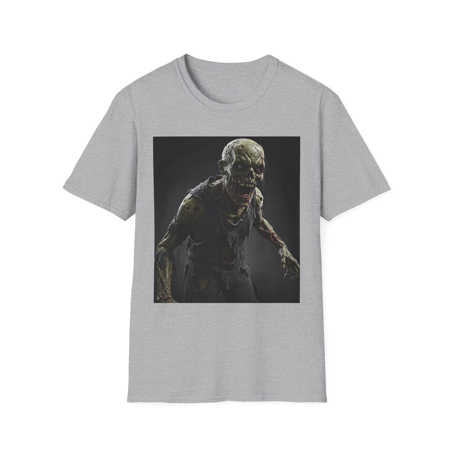 Apocalyptic Portrait Tee, bold, decaying zombie graphic