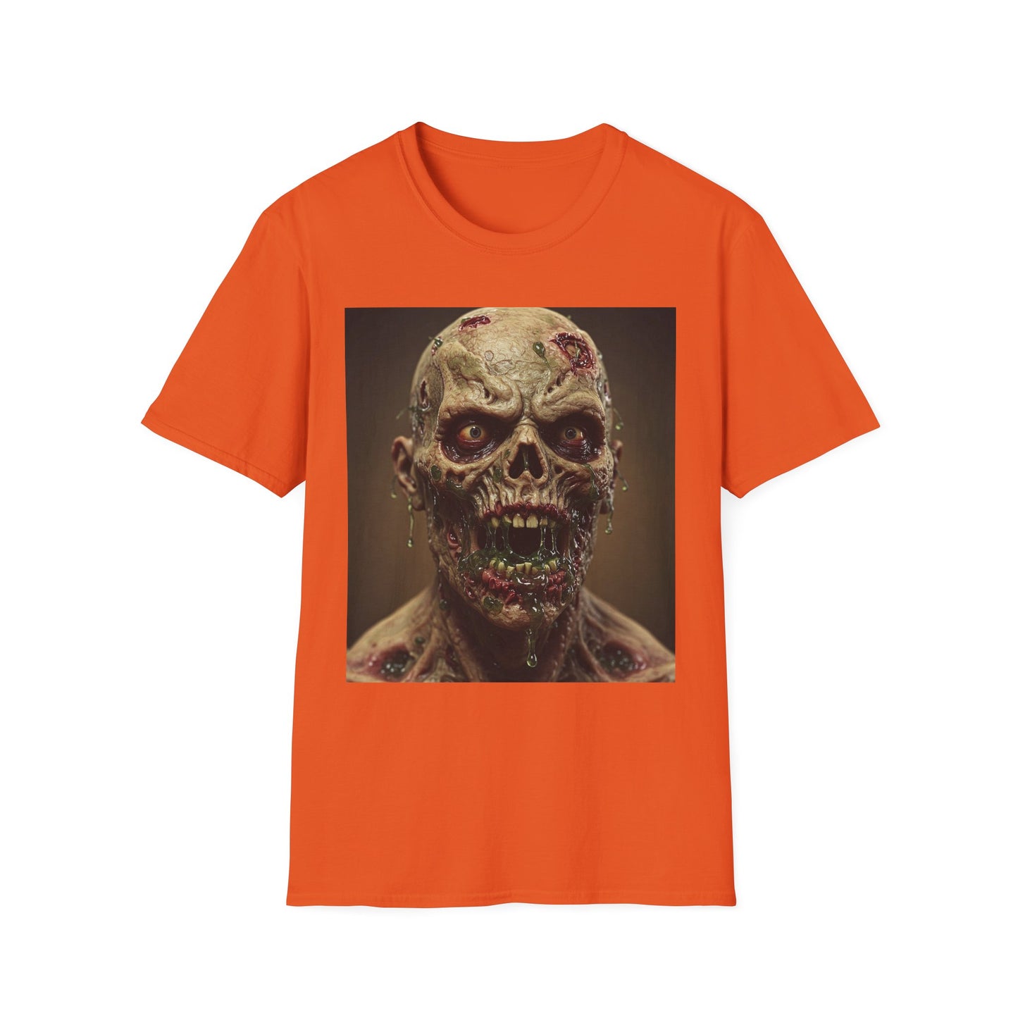 Apocalyptic Portrait Tee, bold, decaying zombie graphic