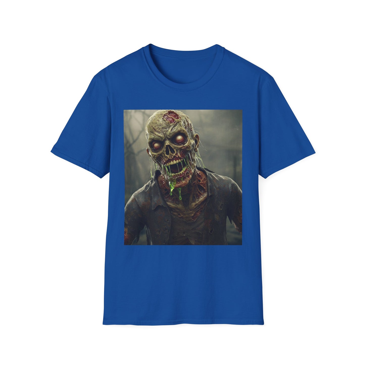 Unisex Softstyle Zombie Graphic T-Shirt - Perfect for Halloween and Horror Fans