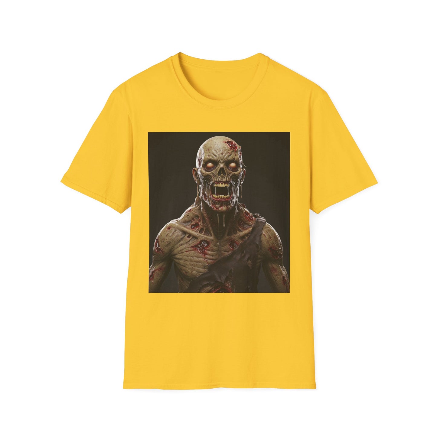 Apocalyptic Portrait Tee, bold, decaying zombie graphic