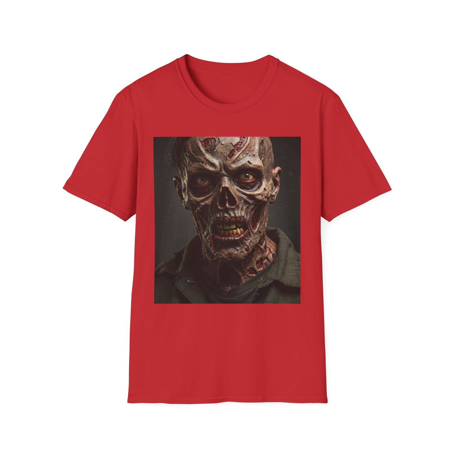 Apocalyptic Portrait Tee, bold, decaying zombie graphic