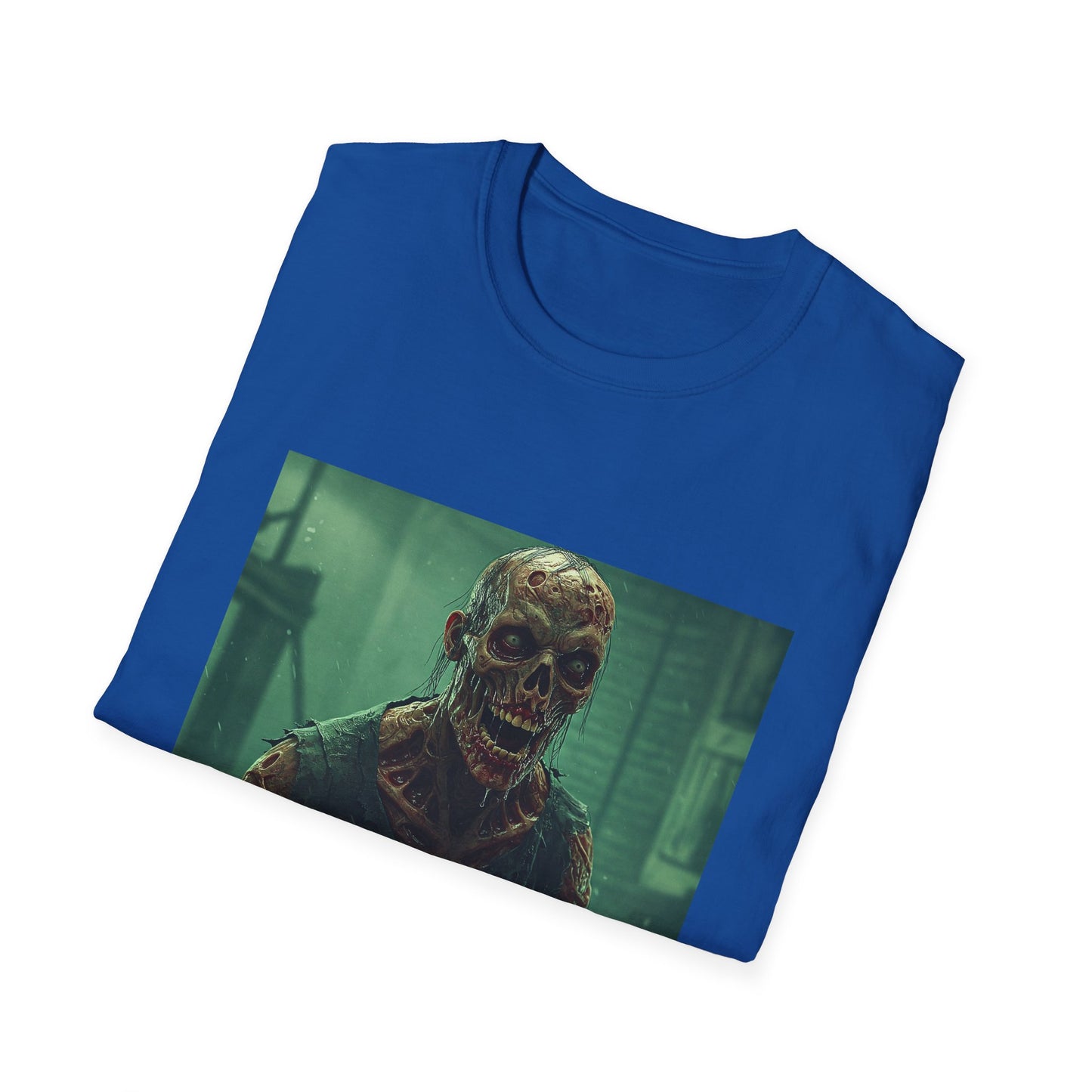 Apocalyptic Portrait Tee, bold, decaying zombie graphic