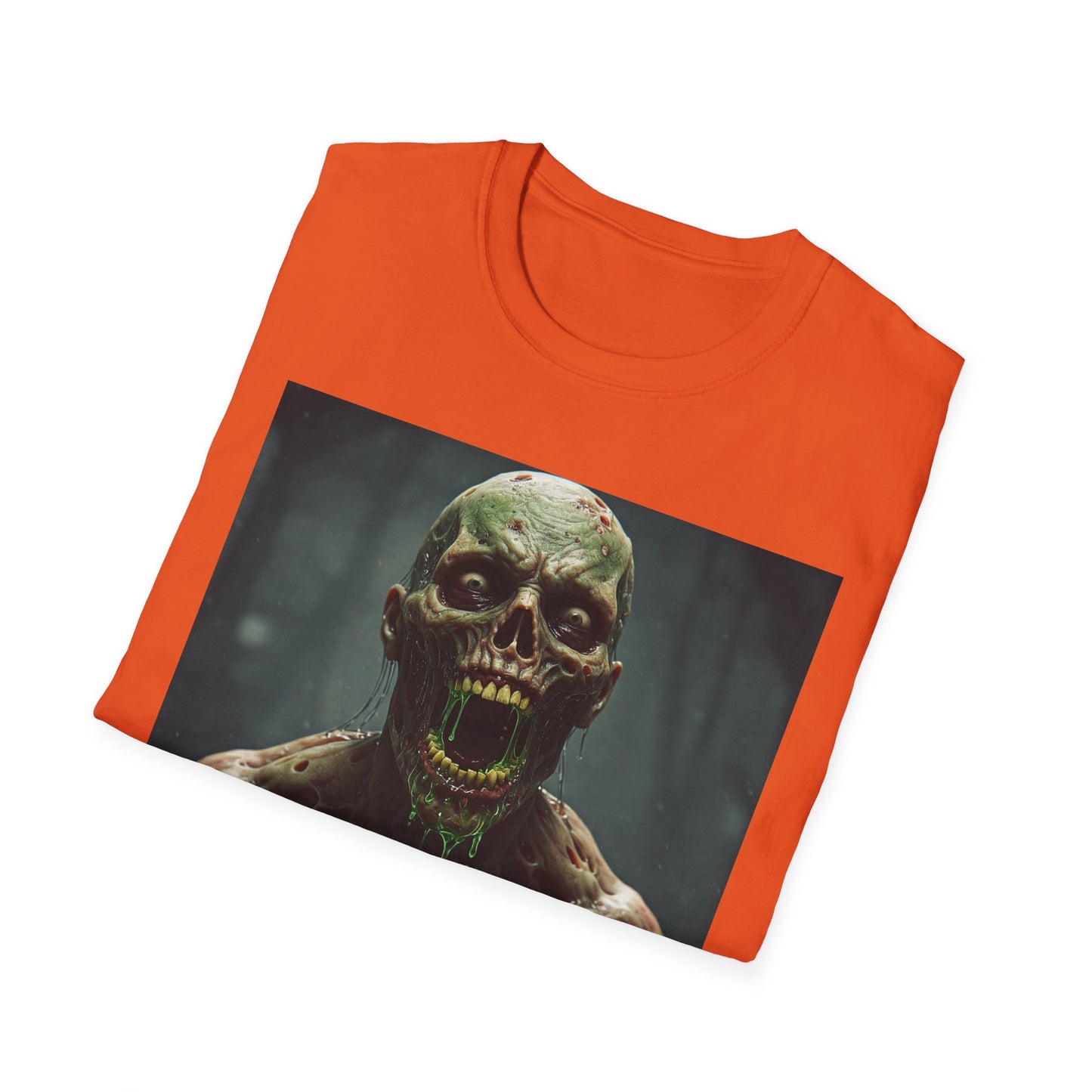 Apocalyptic Portrait Tee, bold, decaying zombie graphic