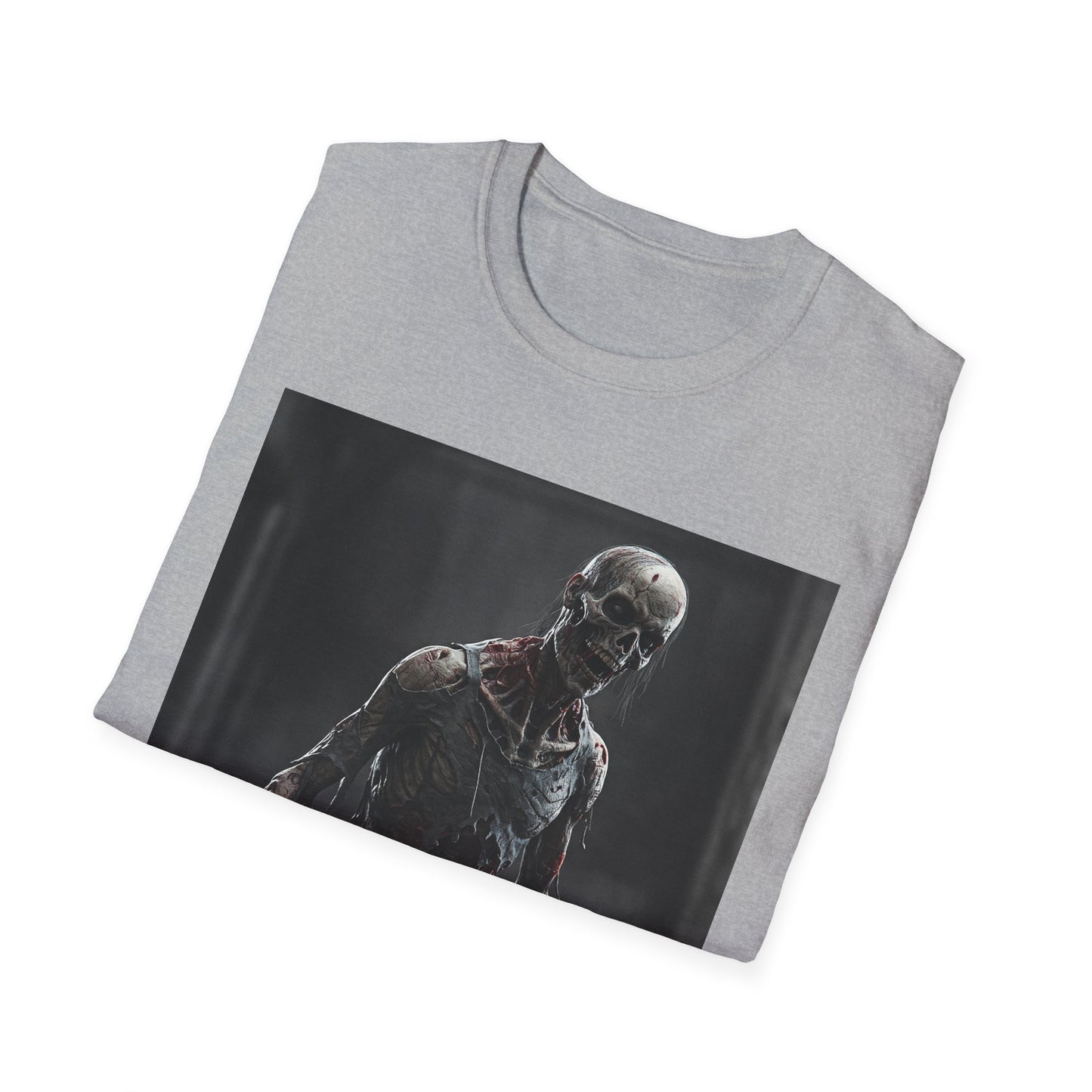 Apocalyptic Portrait Tee, bold, decaying zombie graphic