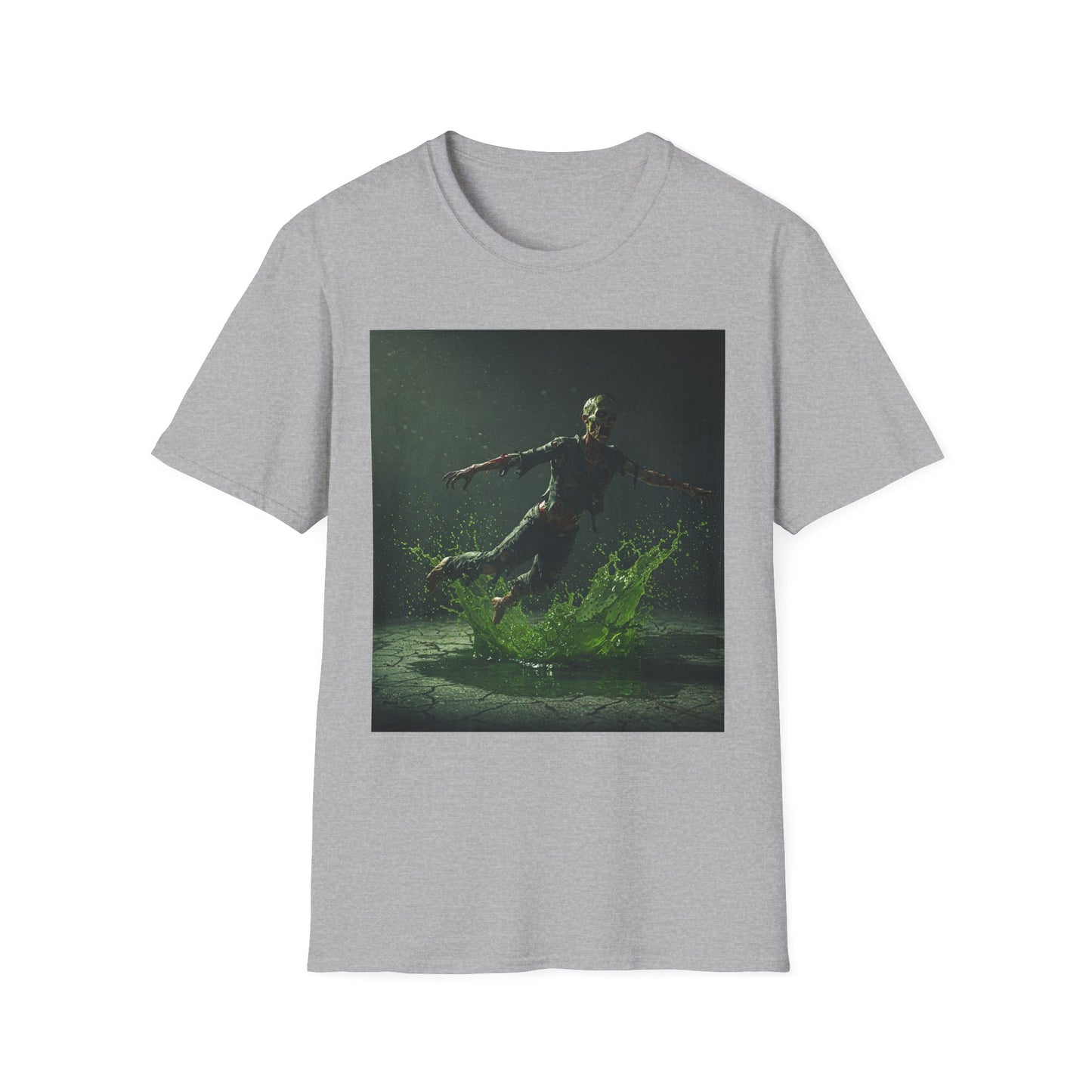 Apocalyptic Portrait Tee, bold, decaying zombie graphic