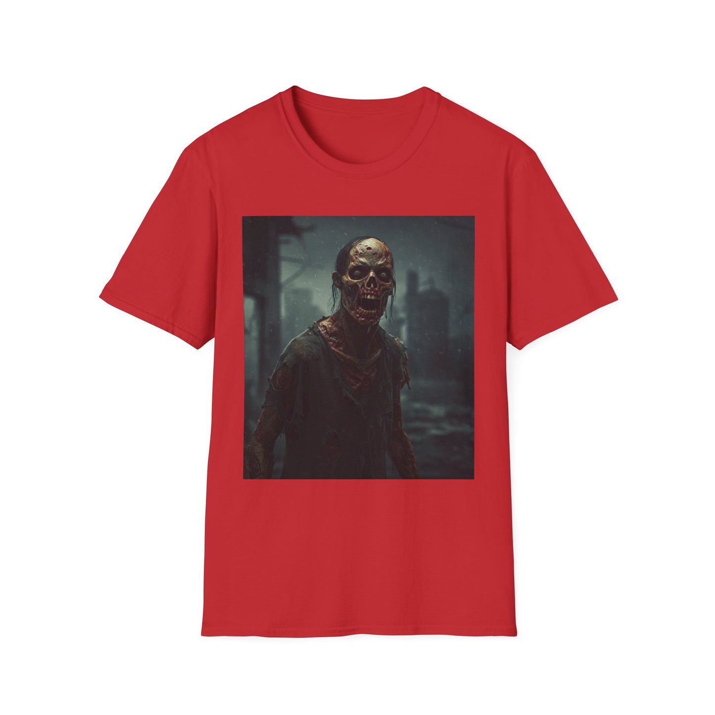 Zombie Apocalypse Apocalyptic Portrait Tee, bold, decaying zombie graphic