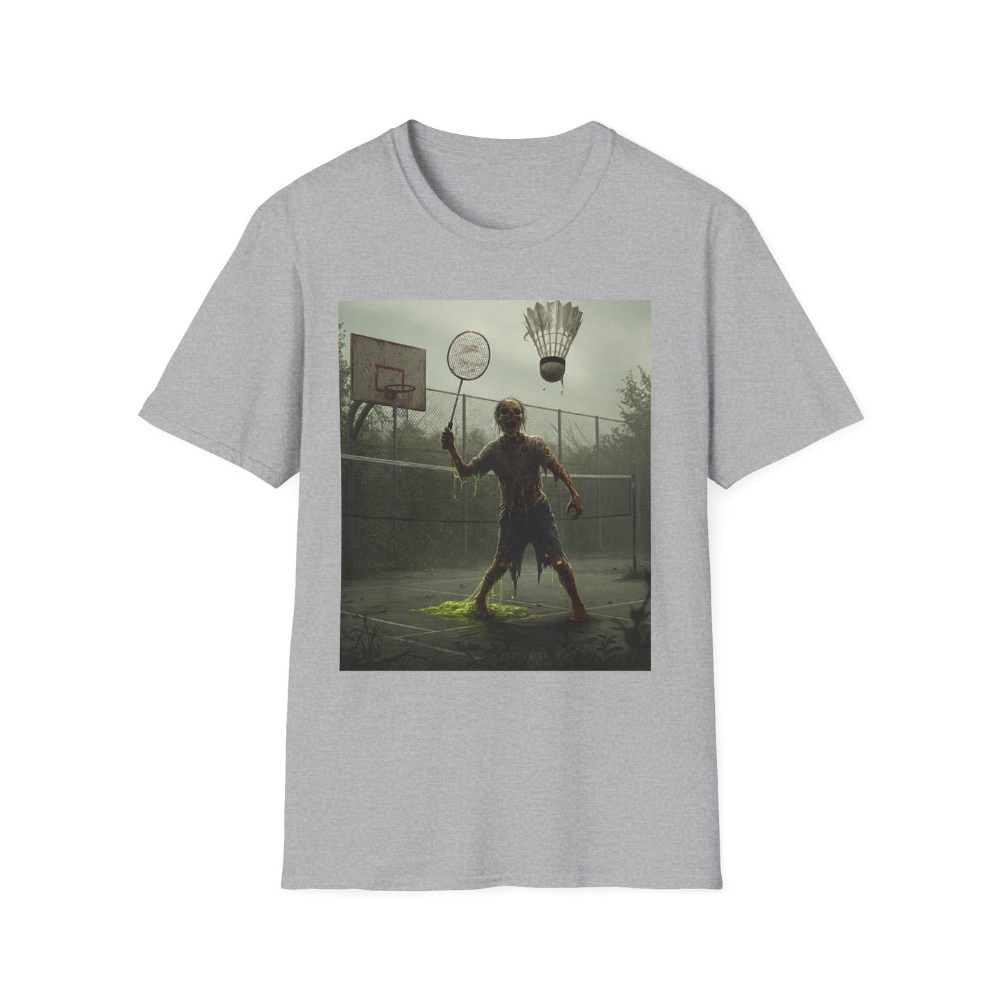 Zombie Badminton Enthusiast Unisex Softstyle T-Shirt