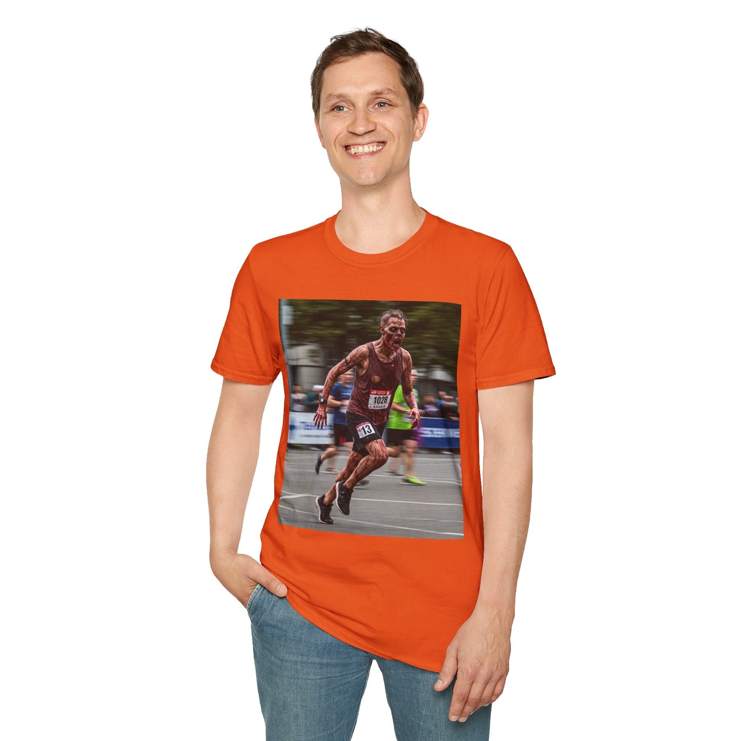 Motivational Run Unisex Softstyle T-Shirt - Perfect for Runners and Fitness Enthusiasts