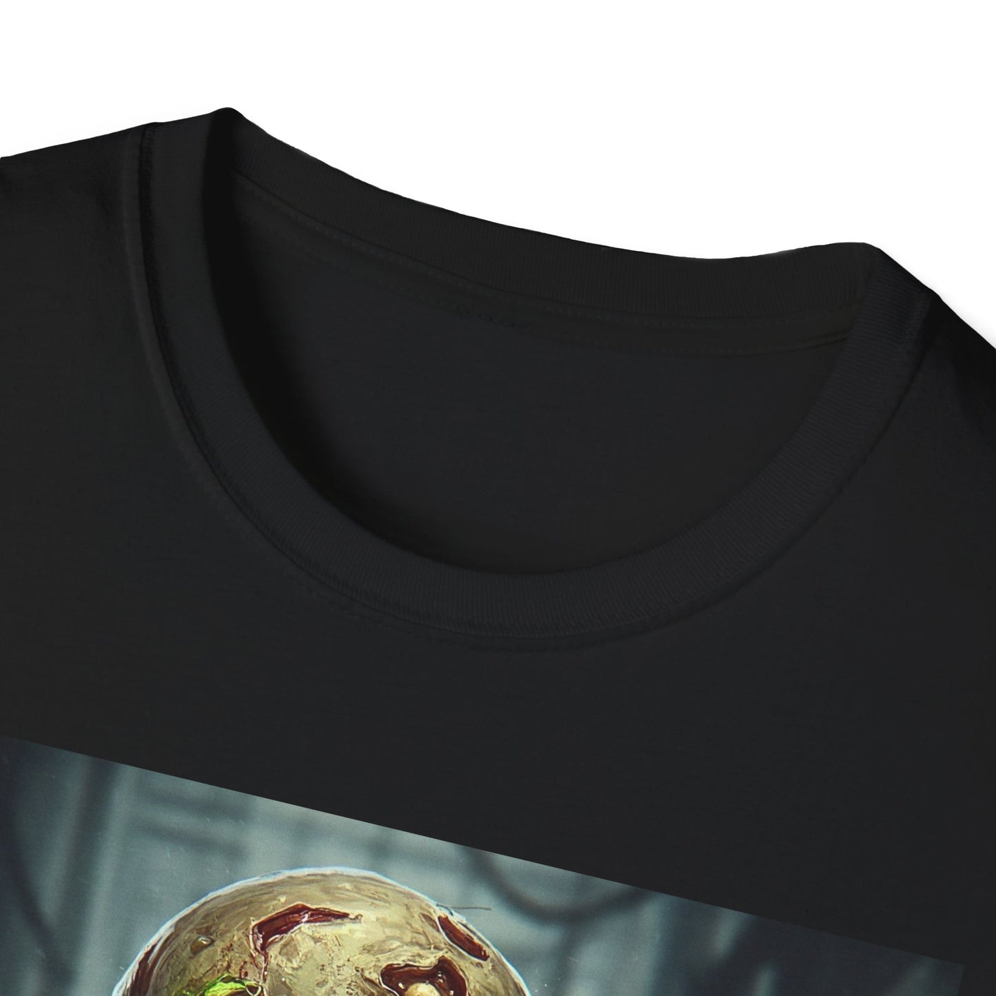 Apocalyptic Portrait Tee, bold, decaying zombie graphic