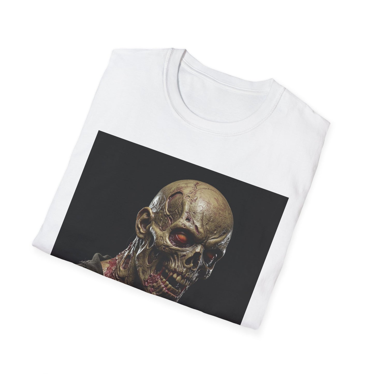 Apocalyptic Portrait Tee, bold, decaying zombie graphic