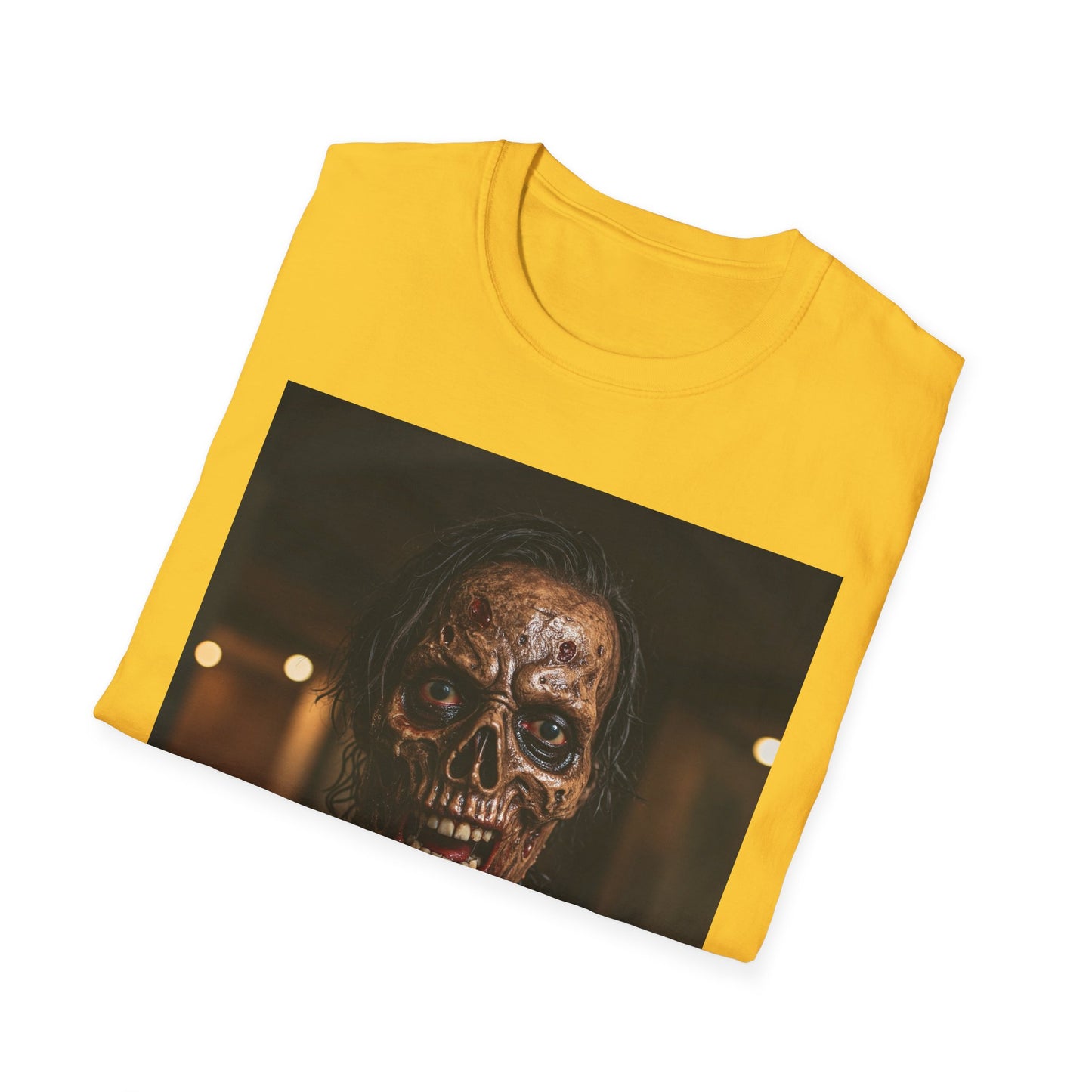 Apocalyptic Portrait Tee, bold, decaying zombie graphic