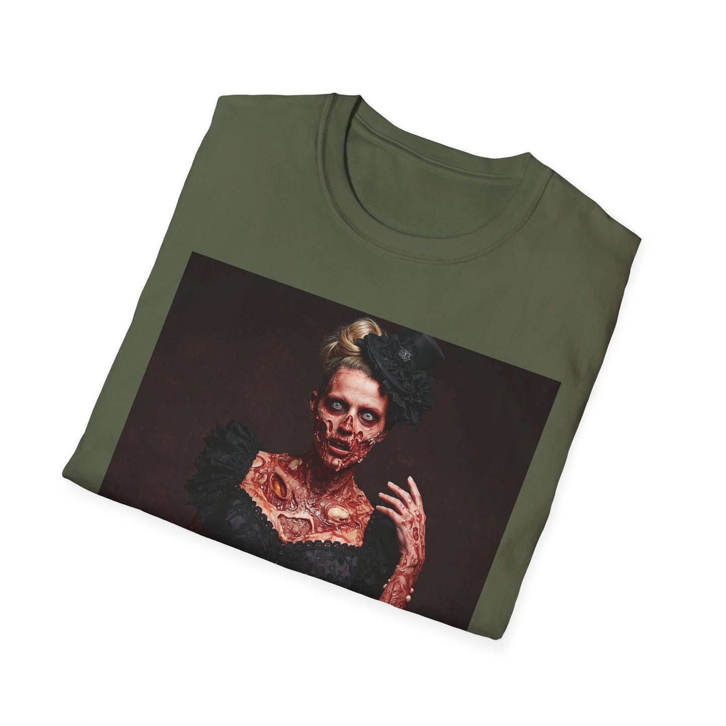 Apocalyptic Portrait Tee, bold, decaying zombie graphic