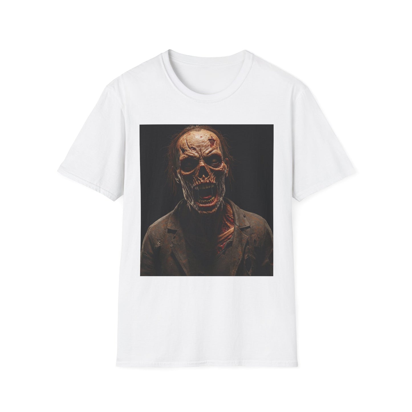 Apocalyptic Portrait Tee, bold, decaying zombie graphic