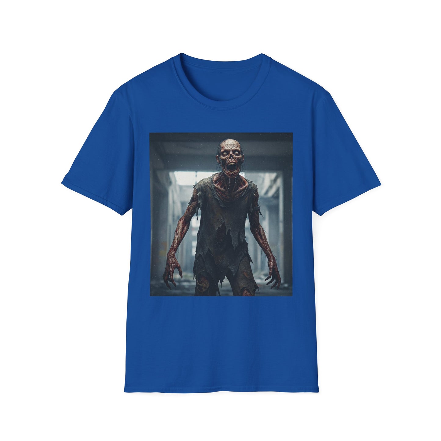 Apocalyptic Portrait Tee, bold, decaying zombie graphic