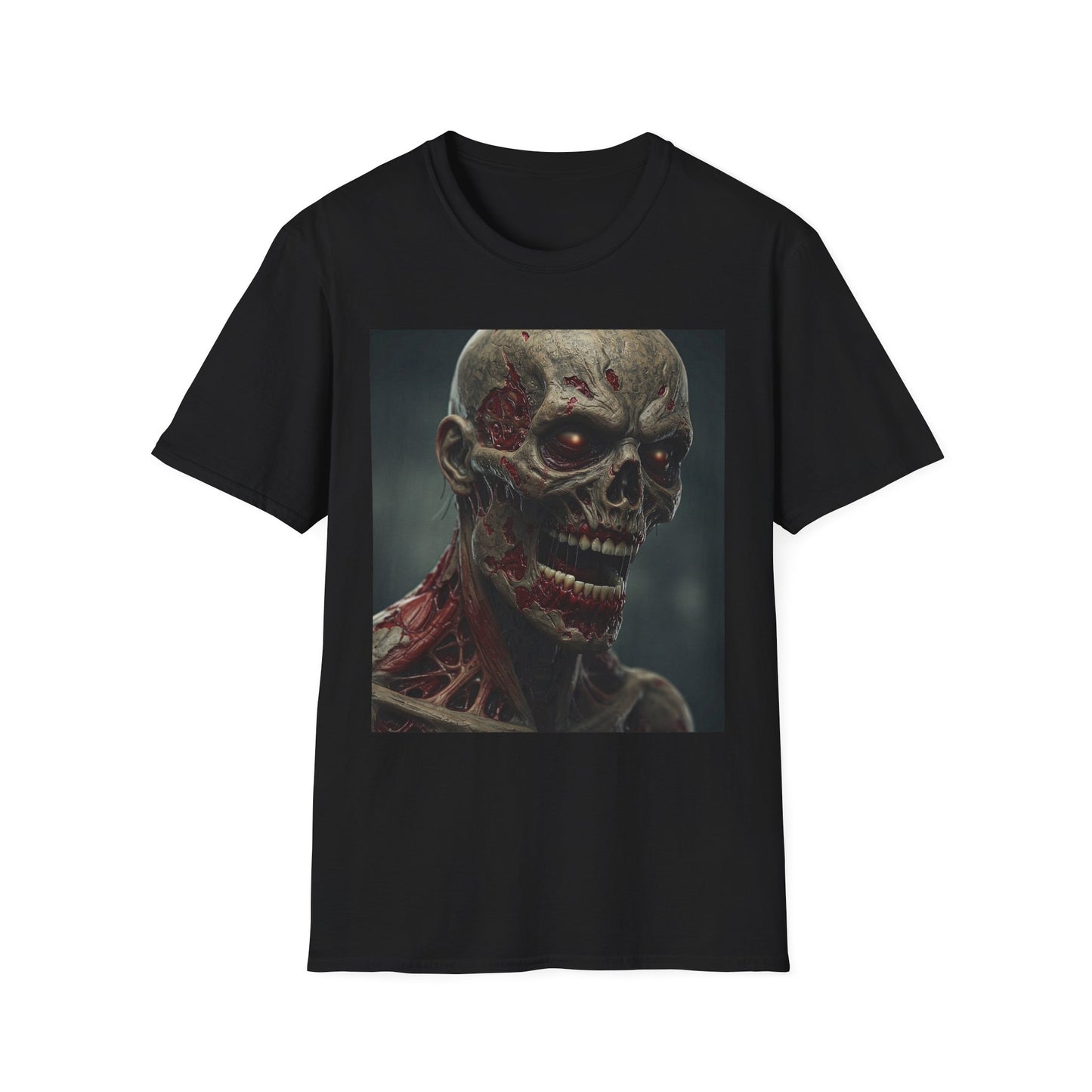 Apocalyptic Portrait Tee, bold, decaying zombie graphic