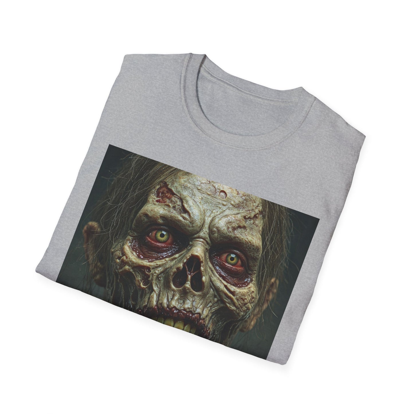 Apocalyptic Portrait Tee, bold, decaying zombie graphic