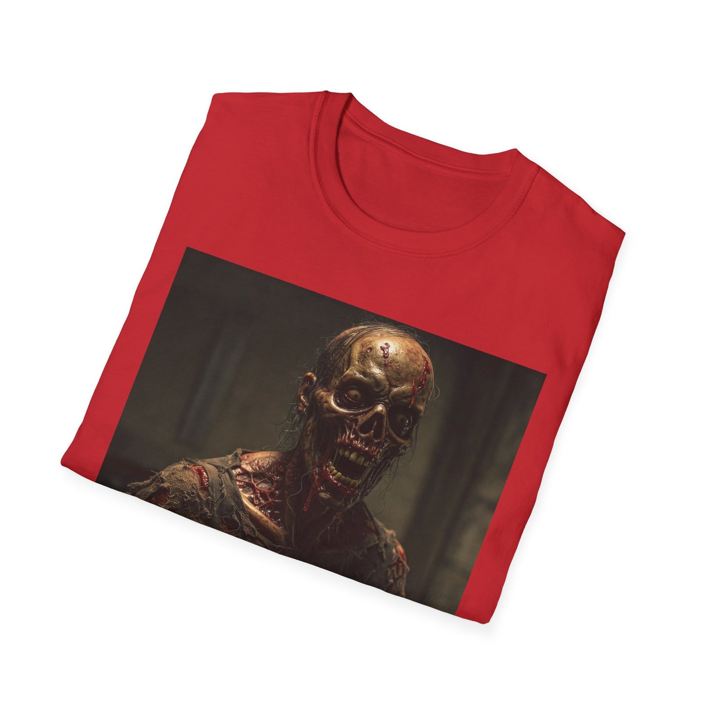 Apocalyptic Portrait Tee, bold, decaying zombie graphic