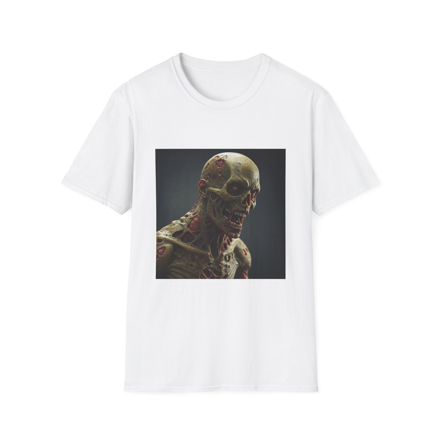 Apocalyptic Portrait Tee, bold, decaying zombie graphic