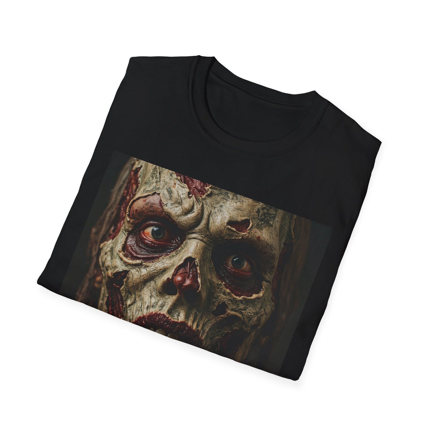 Spooky Zombie Unisex Softstyle T-Shirt - Perfect for Halloween & Horror Fans