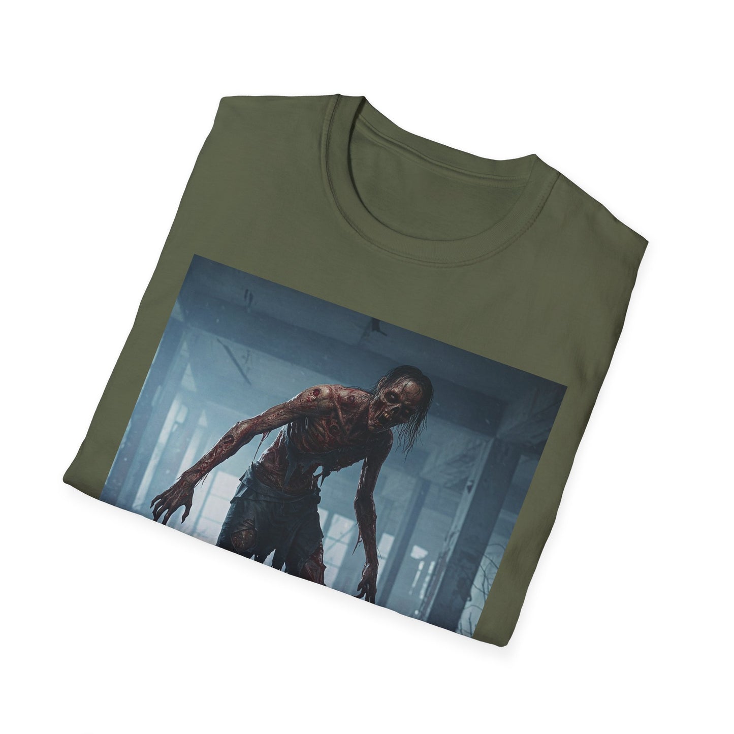 Apocalyptic Portrait Tee, bold, decaying zombie graphic