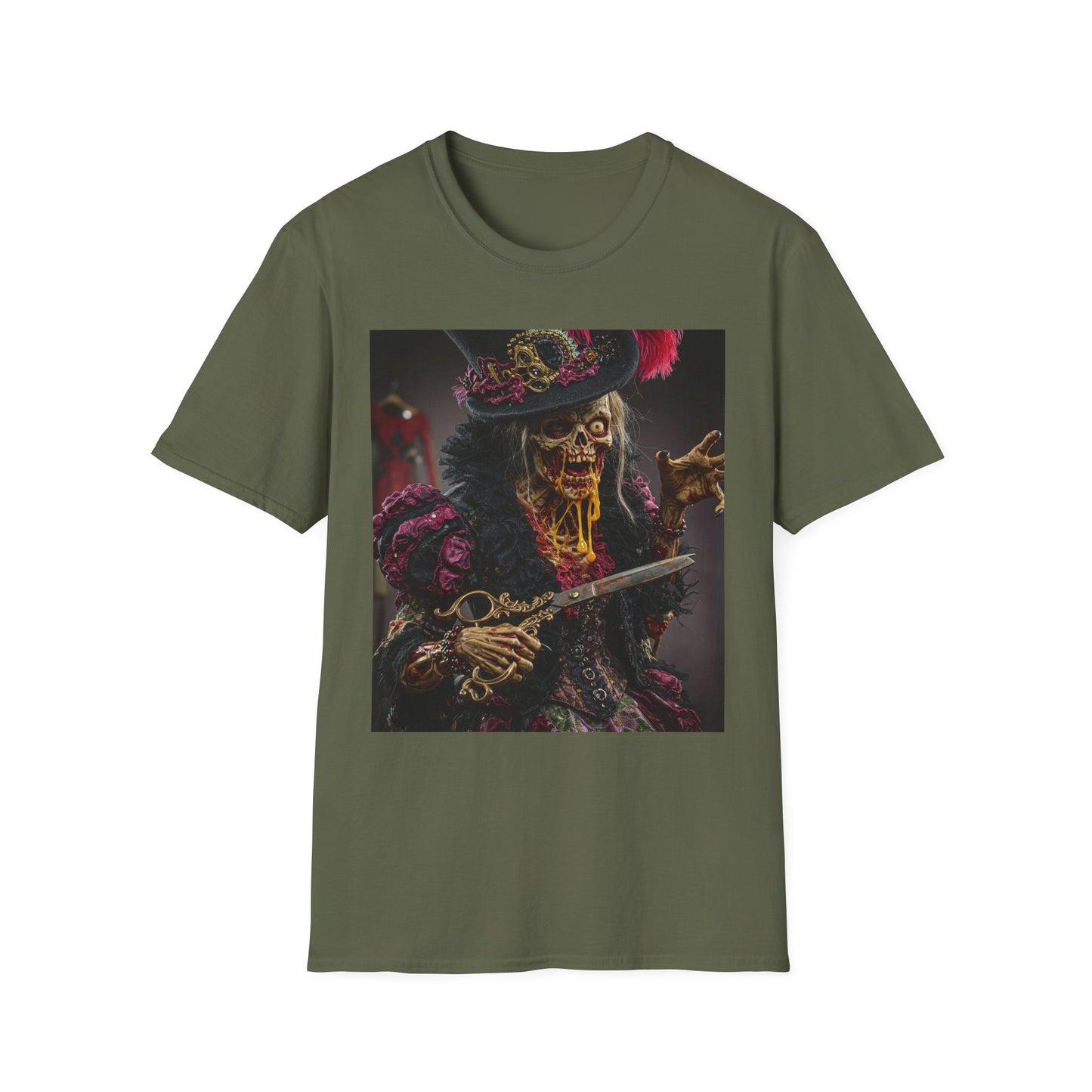 Apocalyptic Portrait Tee, bold, decaying zombie graphic