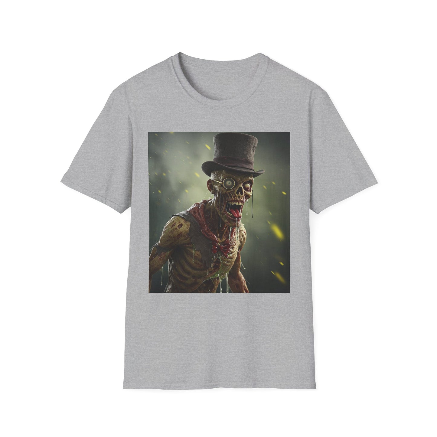 Apocalyptic Portrait Tee, bold, decaying zombie graphic