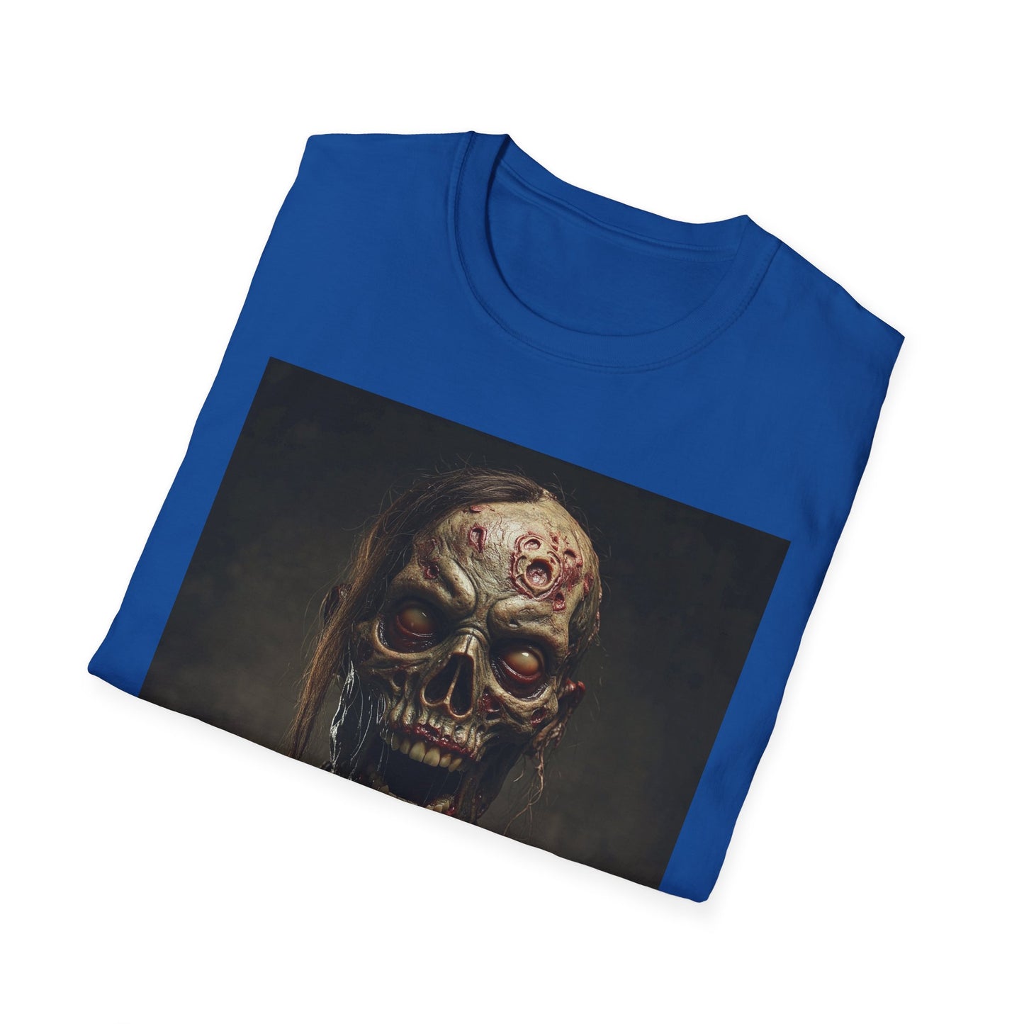 Spooky Zombie Apocalyptic Portrait Tee, bold, decaying zombie graphic